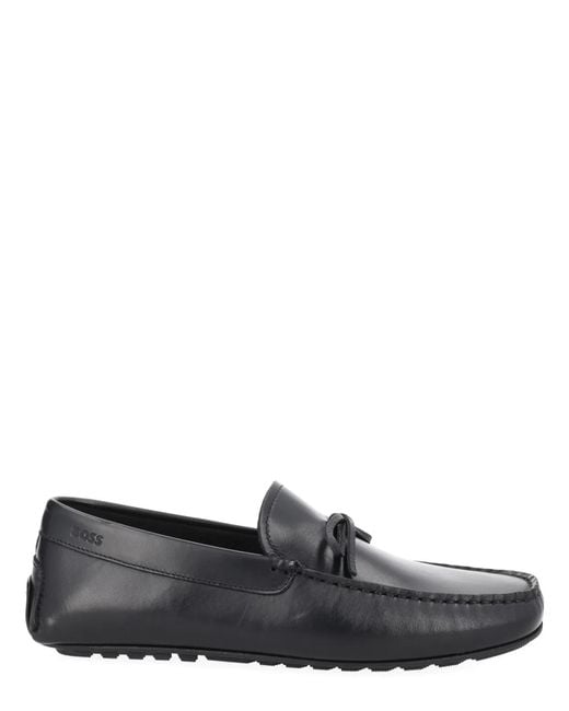 Boss Gray Moccasin With Bow for men