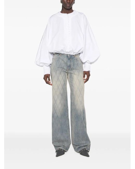 Balmain Gray Denim Cotton Jeans