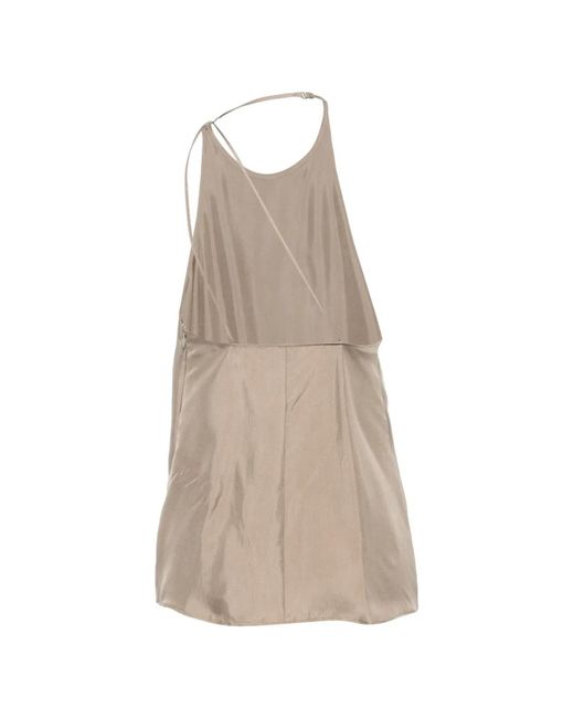 Alysi Natural Silk Spaghetti Strap Dress
