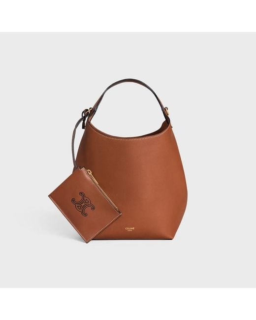 Céline Brown Small Triomphe Smooth-Leather Tote Bag