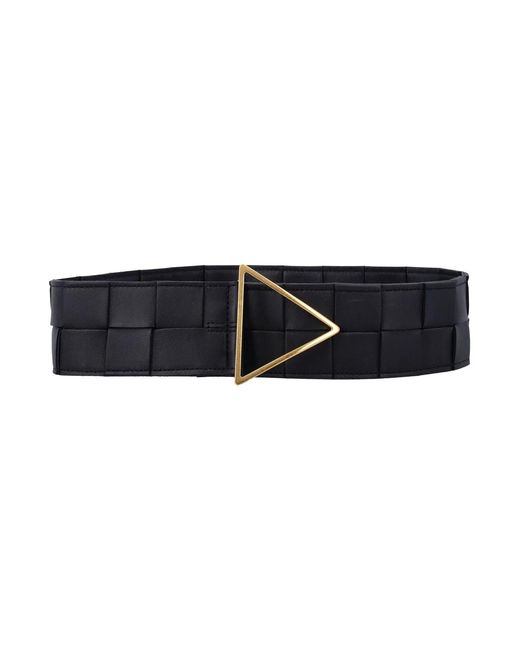 Bottega Veneta Black Intreccio Belt