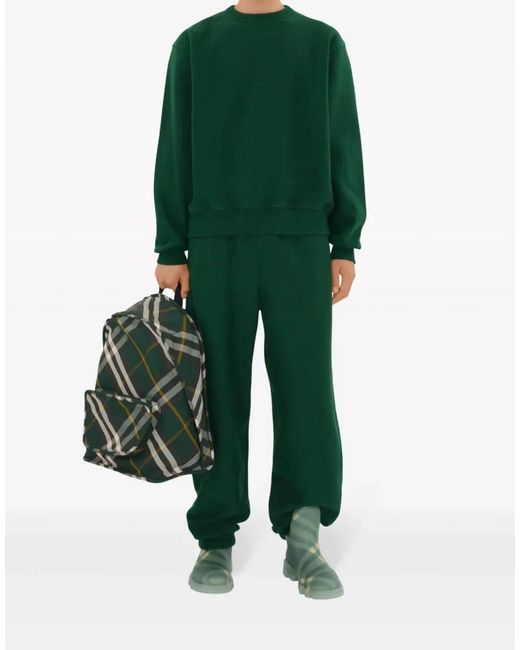 Burberry Green Shield Check Nylon Backpack for men