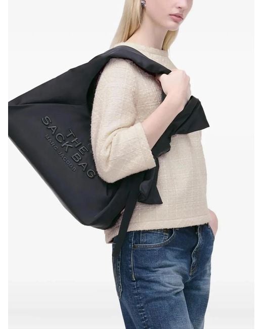 Marc Jacobs Black Nylon Sack Bag With Bow Design