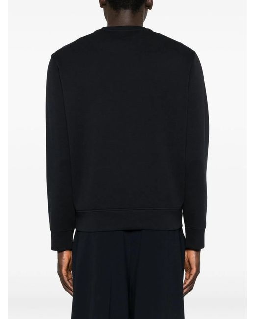 Emporio Armani Black Logo Cotton Sweatshirt for men