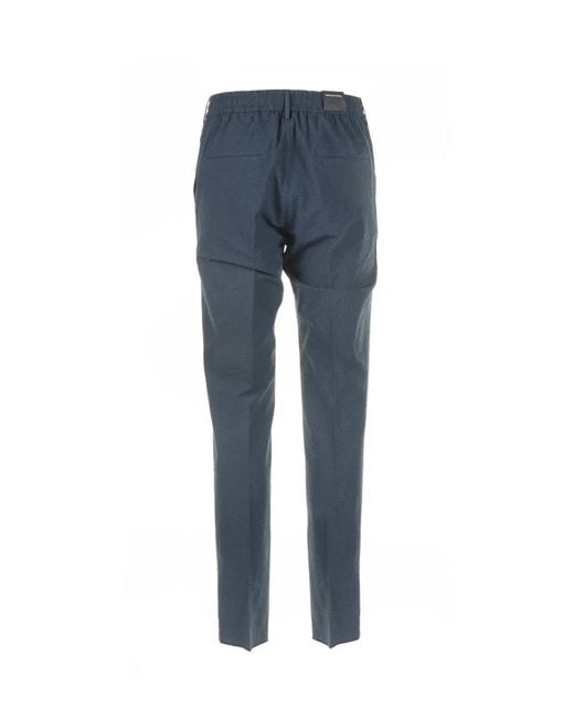 Tagliatore Blue Trousers With Drawstring for men