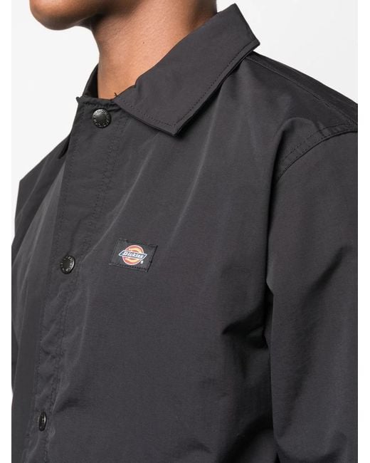 Dickies Black Logo-Patch Long-Sleeve Jacket for men