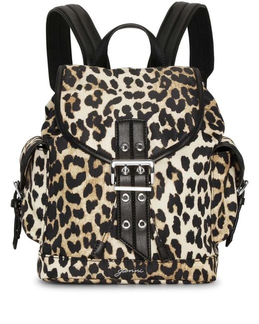 Ganni Black Bucky Nylon Small Backpack