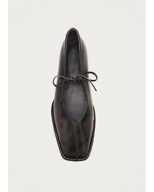 Alohas Black Sway Vintage Effect Ballet Flats