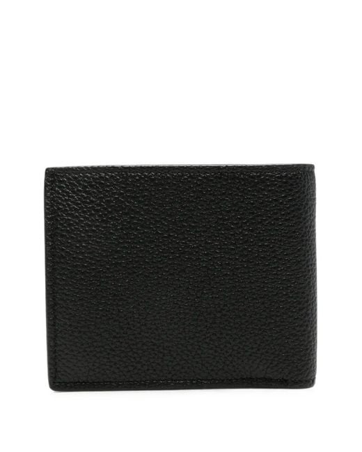 Tom Ford Black Soft Grain Leather T Line Classic Bifold Wallet W Coin Slot for men