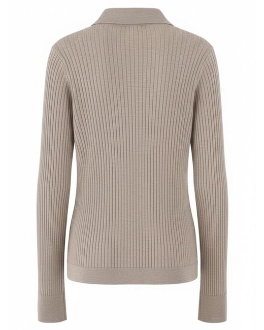 Max Mara Gray Cashmere Polo Shirt