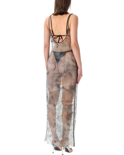 DIESEL Multicolor Gaya Mesh Beach Long Dress