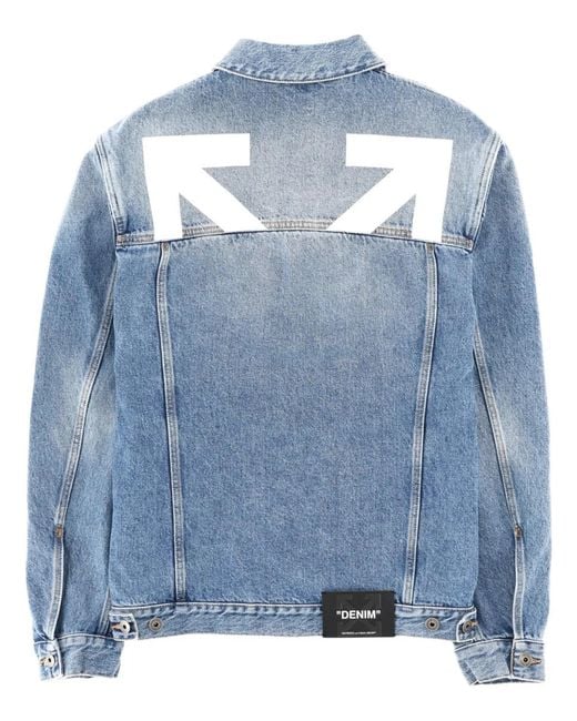 Off-White c/o Virgil Abloh Blue Denim Jacket With Print for men