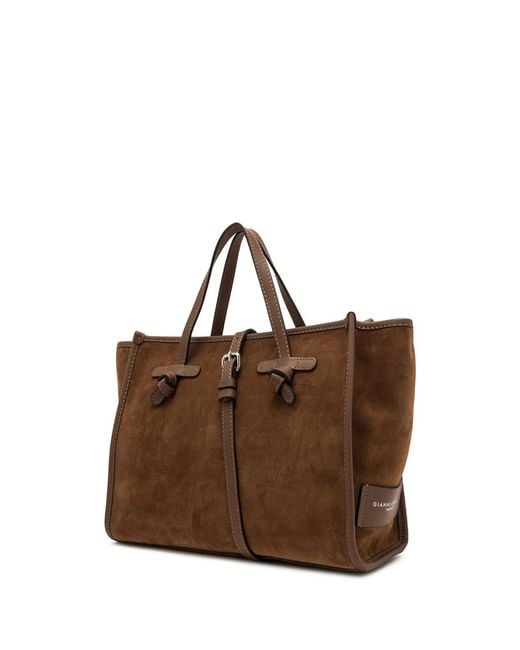 Gianni Chiarini Brown Tote Bag With Knots