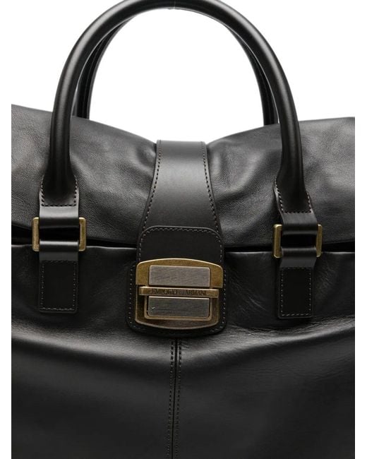 Emporio Armani Black Tote Bag for men