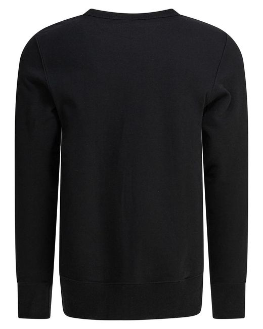 Merz B. Schwanen Black Merz B Schwanen "Loopwheeled" Crewneck Sweatshirt for men