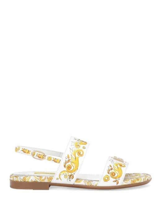 Dolce & Gabbana Metallic Dolce & Gabbana Printed Calf Sandal