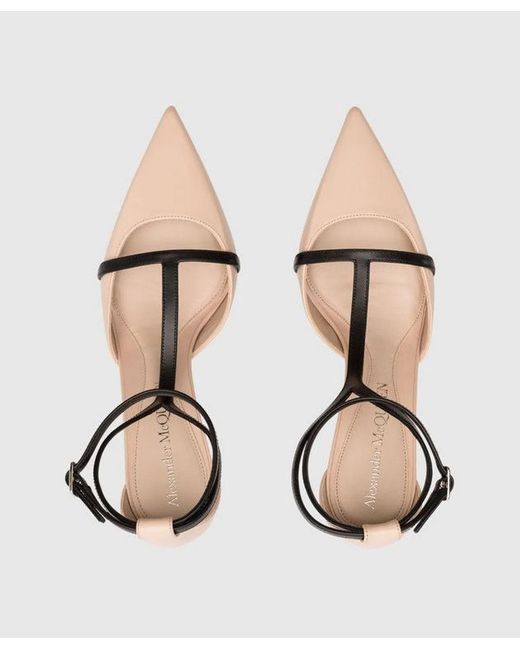 McQueen Metallic Shoe Leather