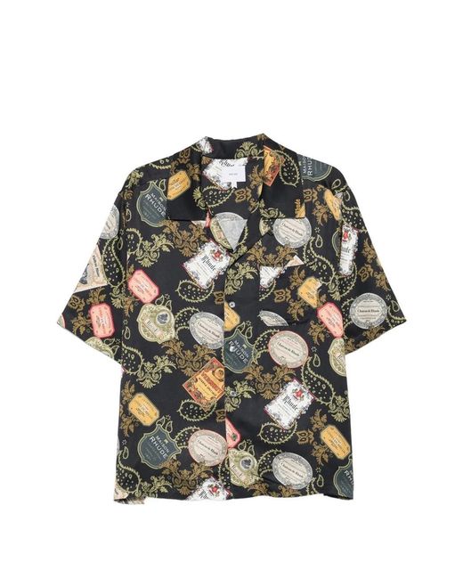 Rhude Gray Vin Bandana Print Button Up Shirt for men