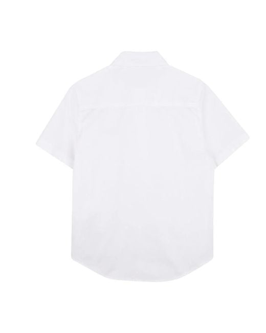 Boss White Camicia A Maniche Corte