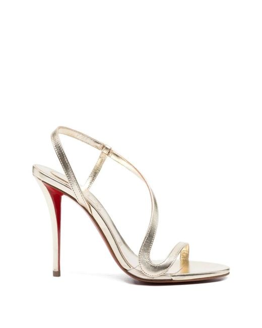Christian Louboutin White Rosa Z Leather Sandals