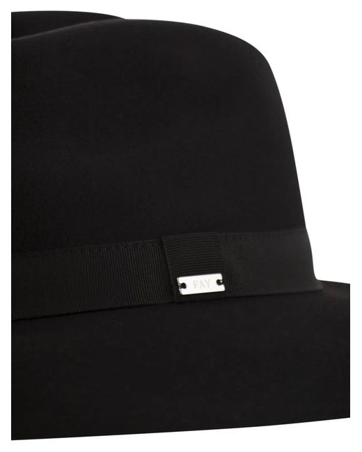 Fay Black Wool Felt Hat