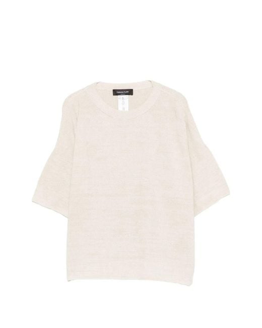 Fabiana Filippi White Cotton Blend T-Shirt