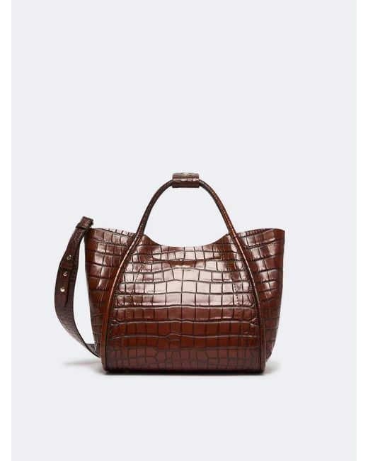 Max Mara Brown Mxamarinescrock Handbag