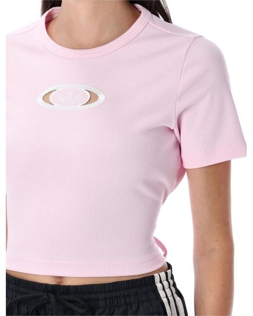 Adidas Originals Pink Cut Out Tee