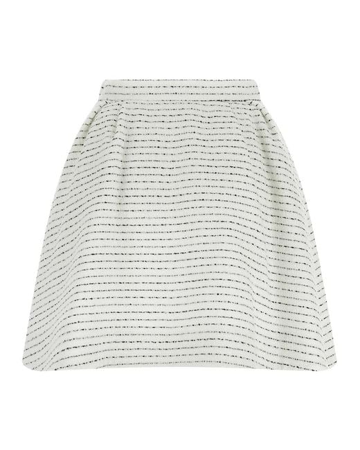 Alessandra Rich White Tweed Skirt