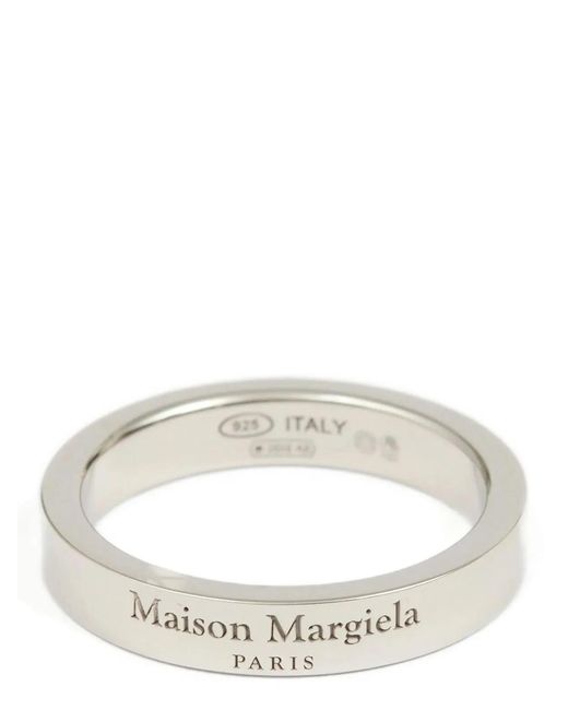 Maison Margiela Metallic Logo Ring for men