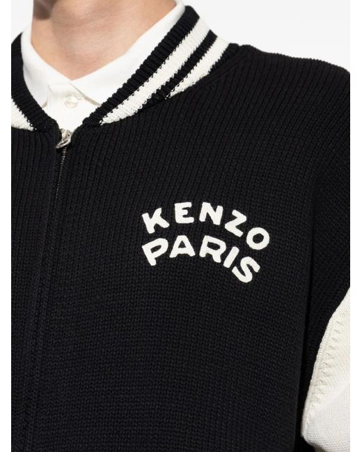 KENZO Black Paris Cotton Cardigan for men
