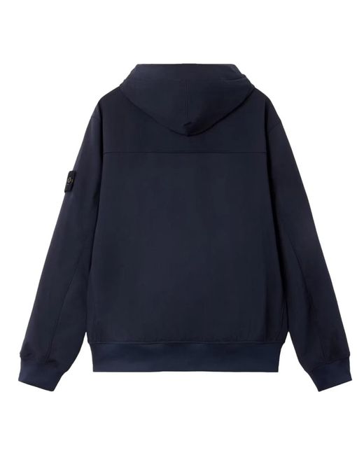 Stone Island Blue Hooded Parka for men