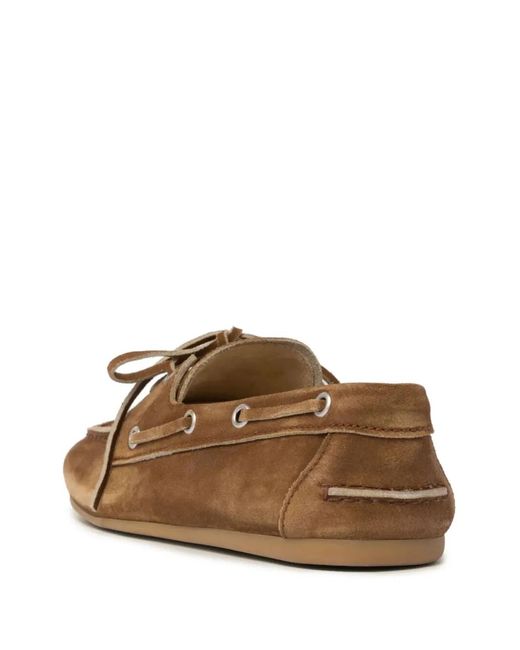 Miu Miu Brown Faded Suede Loafers