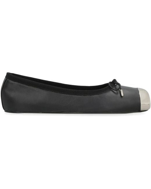 McQueen Black Punk Ballet Flats