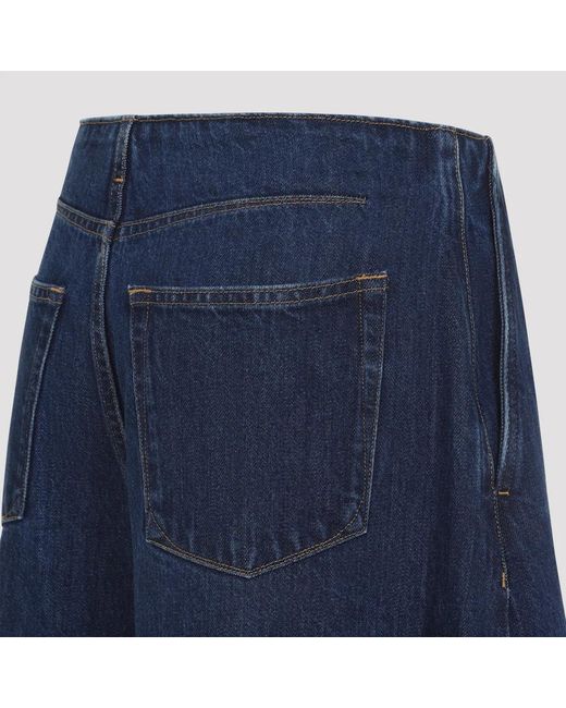Jil Sander Blue Medium Denim Wide Leg Denim Pants