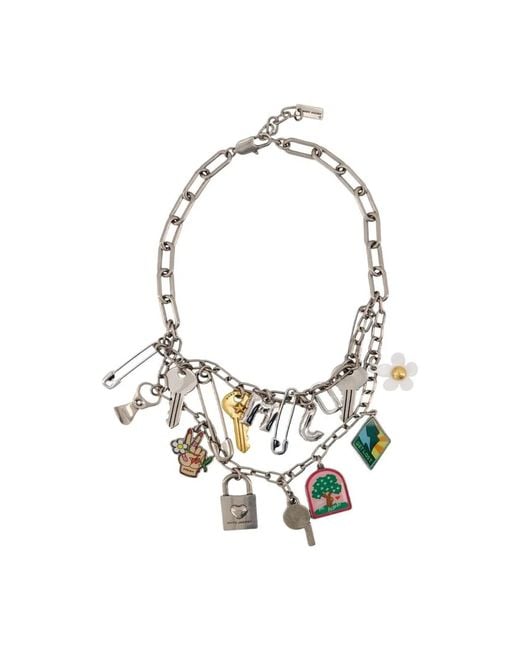 Marc Jacobs Metallic Pop Americana Charm Necklace
