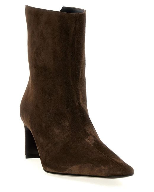 Khaite Brown 'Ona' Ankle Boots