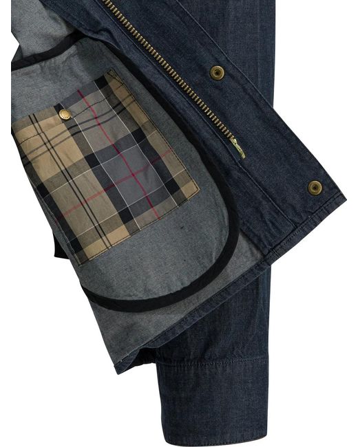 Barbour Blue Cotton Jacket for men