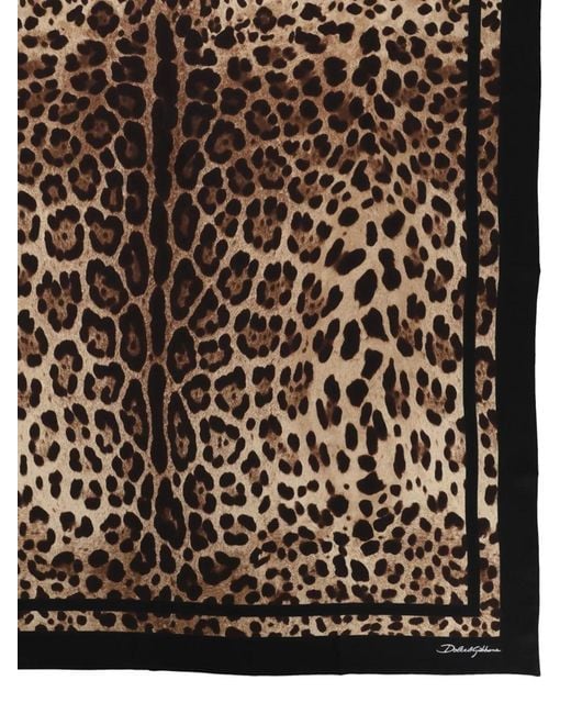 Dolce & Gabbana Black Dolce & Gabbana Animal Print Scarf