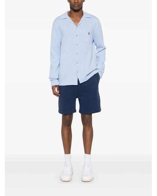 Polo Ralph Lauren Blue 16.5 Cm Loopback Fleece Short for men