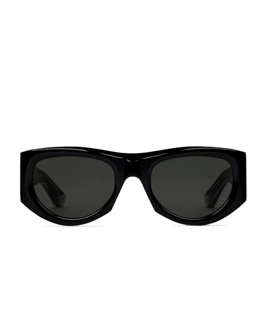 Gucci Black Rectangular Frame Sunglasses