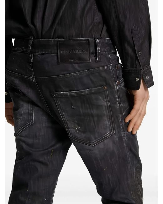 DSquared² Gray Cotton Trousers for men