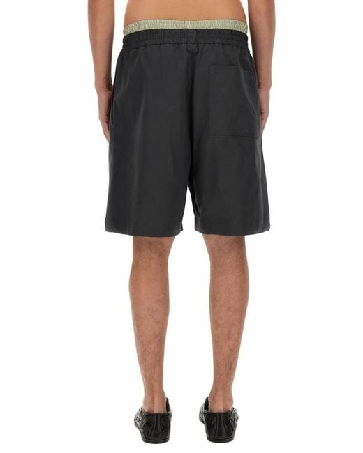 Bottega Veneta Black Cotton Shorts for men