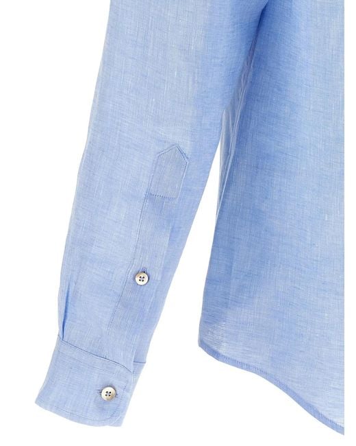 Rivvia Projects Blue Linen Shirt for men