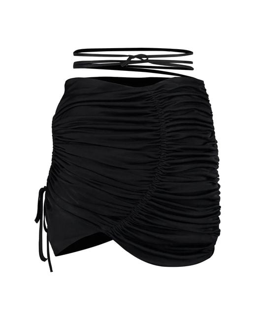 ANDREADAMO Black Andreadamo Draped Skirt