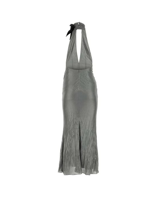 Alessandra Rich White Viscose Dress