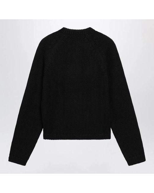 Totême Black Organic Cotton Cardigan