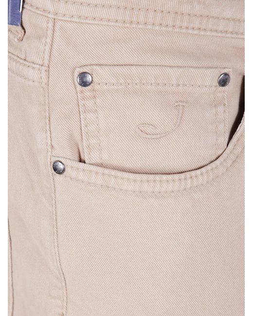 Jacob Cohen Natural "Pant 5 Pockets Slim Fit Bard Tr" Trousers for men