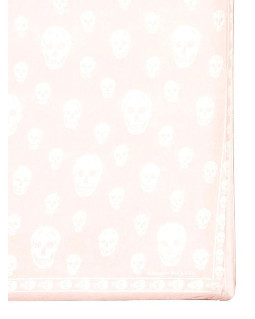 McQueen Natural Classic Skull Scarf for men