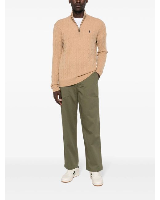 Polo Ralph Lauren Natural Cable-Knit Quarter-Zip Jumper for men